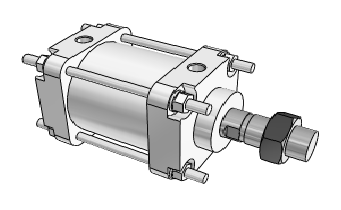 單作用氣缸的工作原理，適用于低沖擊和低沖程應(yīng)用